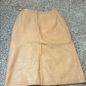 Elegant Tan Pencil Skirt